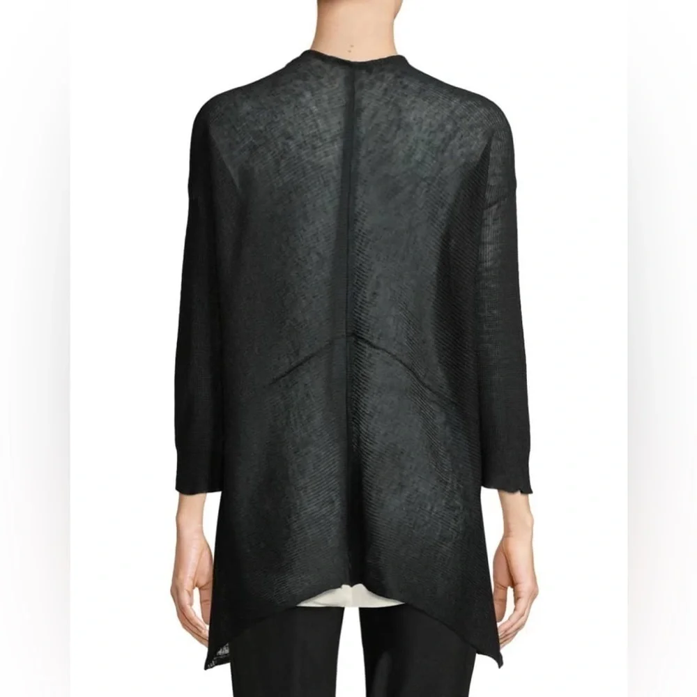 Eileen Fisher Organic linen/Tencel Open Cardigan - Picture 2 of 11